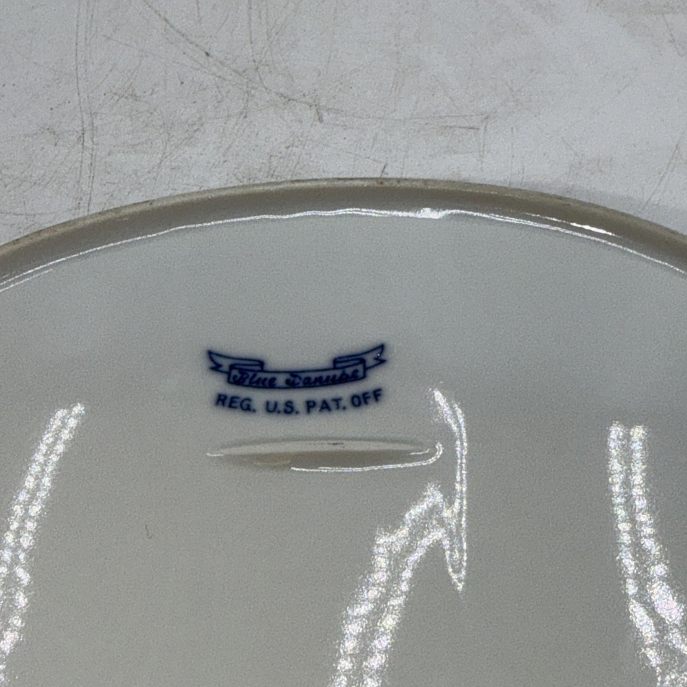 Vintage Blue Danube Oval Serving Bowl 10" X 7 3/4" Blue Onion - Picture 5 of 10